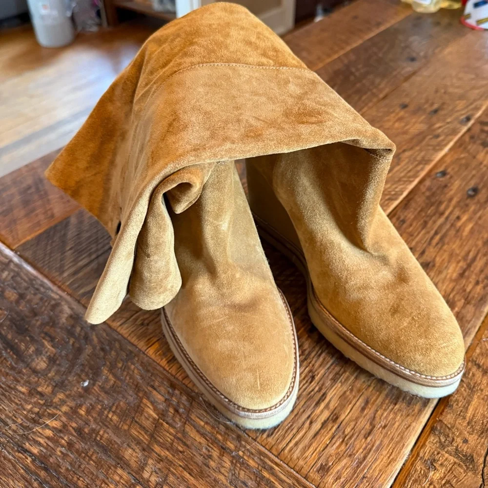 ba&sh Tan Wedge Boots